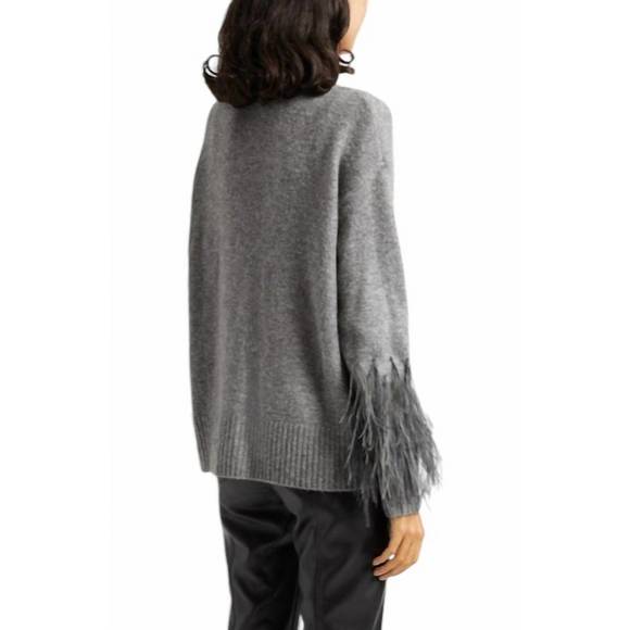 NEW CINQ A SEPT briana cardigan in medium heather grey - Picture 3 of 4
